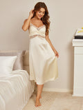 SilkSilky-UK-19Momme-Pure-Silk-V-Neck-Nightdress-White-004