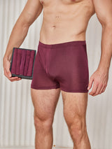 [Wine] SilkSilky-UK 100% Silk Jersey Men's Underwear 001