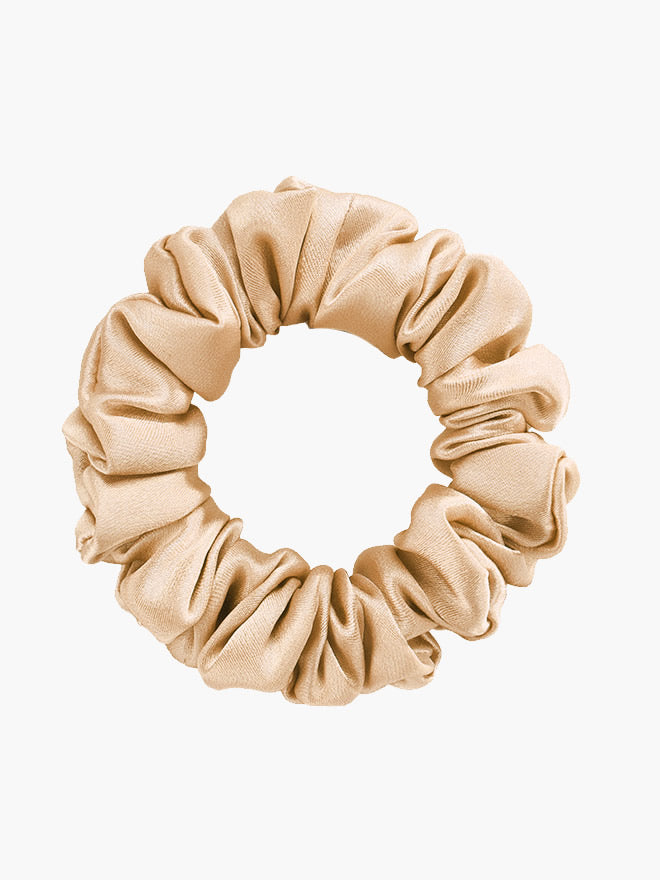 SilkSilky-UK 19Momme Pure Silk Scrunchie Champagne 004