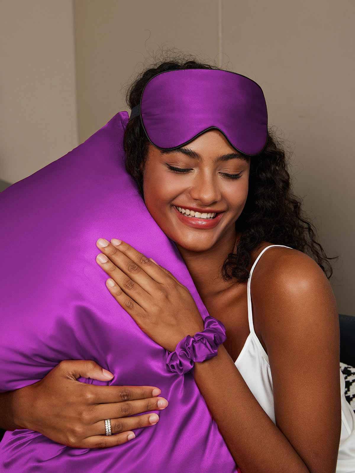 SilkSilky UK 19Momme Pure Silk Pillowcase Set Purple 003