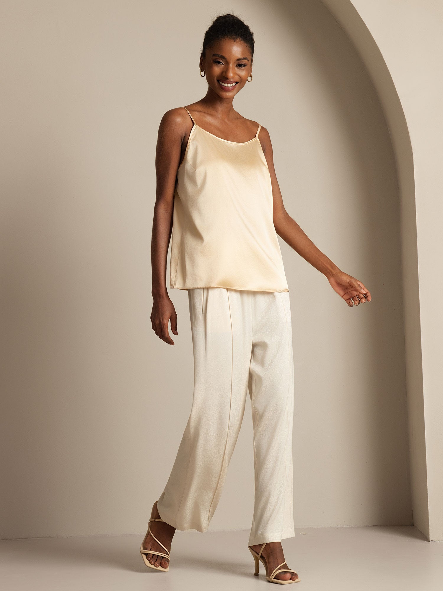 [Champagne] SilkSilky-UK 19Momme Silk Camisoles 007