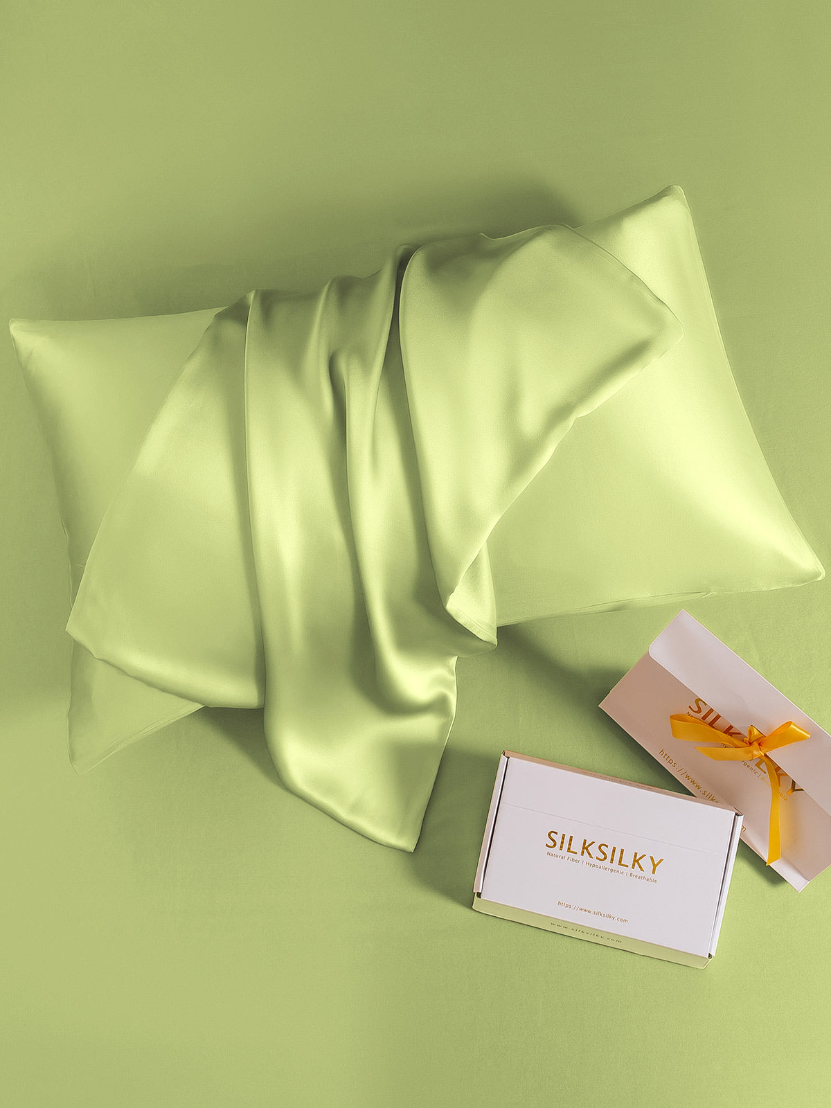 SilkSilky-UK 19Momme Pure Silk Pillowcase MintGreen 006