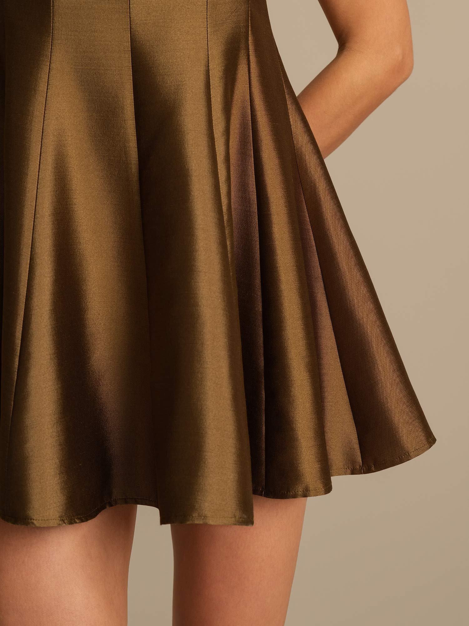 [Bronze] SilkSilky-UK 32Momme Silk-Wool Blend Dress 004,