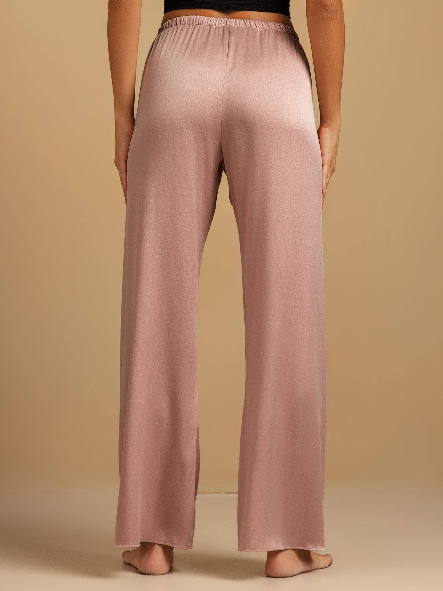 [Peach Skin] SilkSilky-UK 19Momme Machine-Washable Silk Womens Sleep Bottoms 002