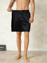 [Black] SilkSilky-UK Men's Sleep Shorts 005