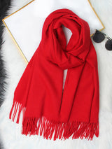 [Red] SilkSilky-UK Wool Scarf 004