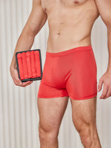 [Red] SilkSilky-UK 100% Silk Jersey Men's Underwear 001