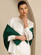 [Dark Green] SilkSilky-UK Scarf 001