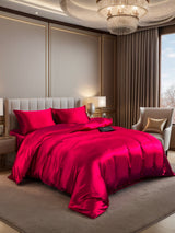 [Wine] SilkSilky-UK 19Momme Pure Silk Bedding Set 001
