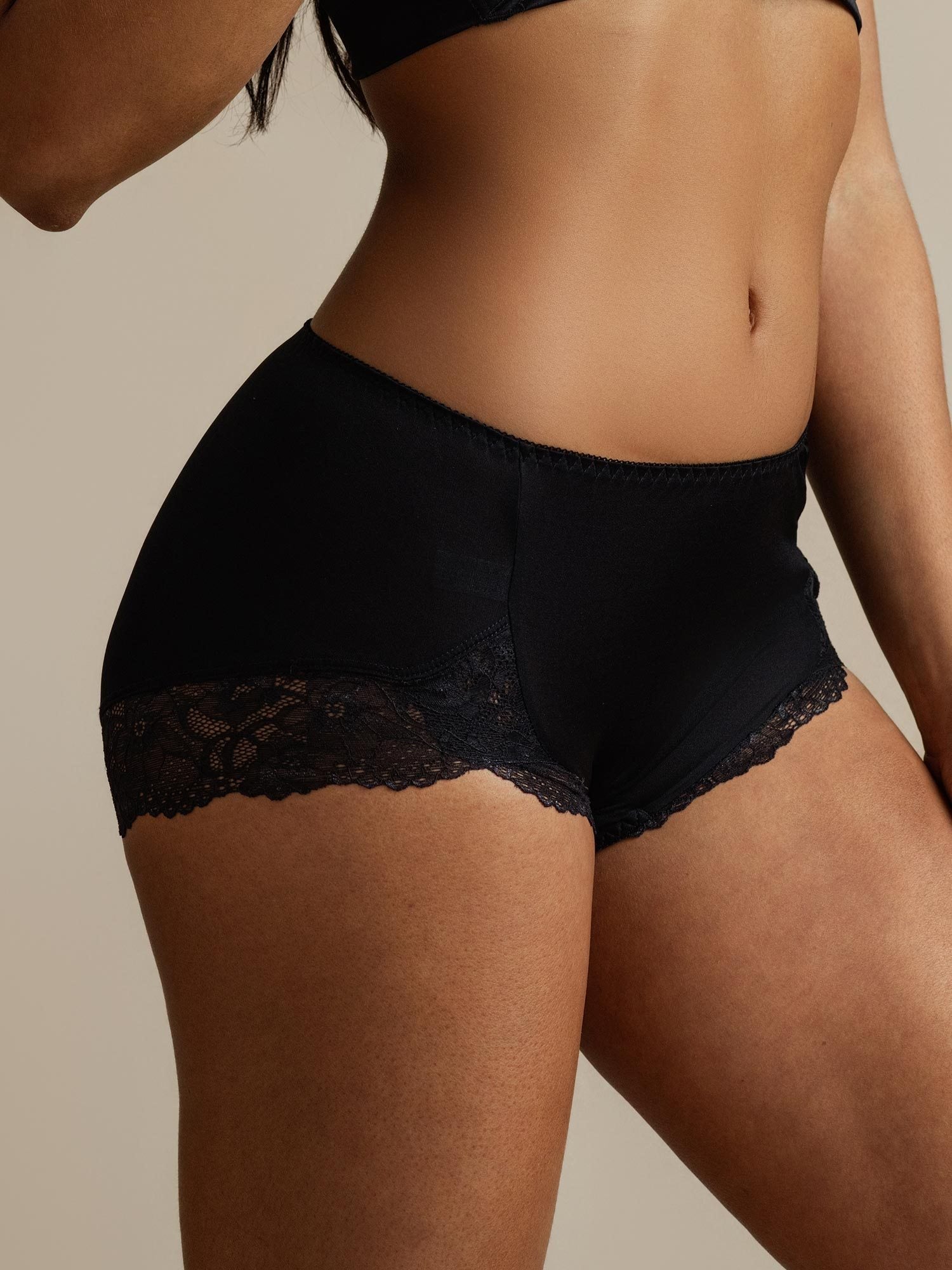 [Black] SilkSilky-UK Pure Silk Panty 007,