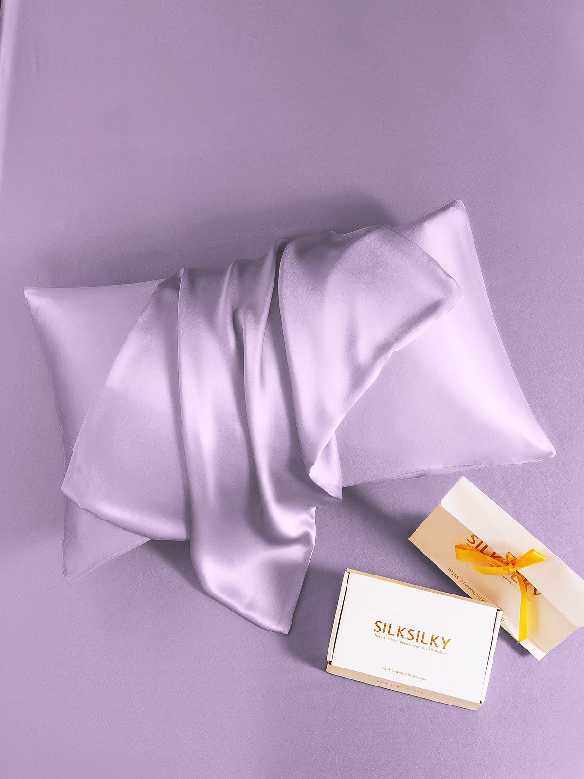 SilkSilky-UK 19Momme Pure Silk Pillowcase Lavender 006