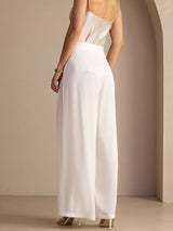 [White] SilkSilky-UK Women's Pants 002