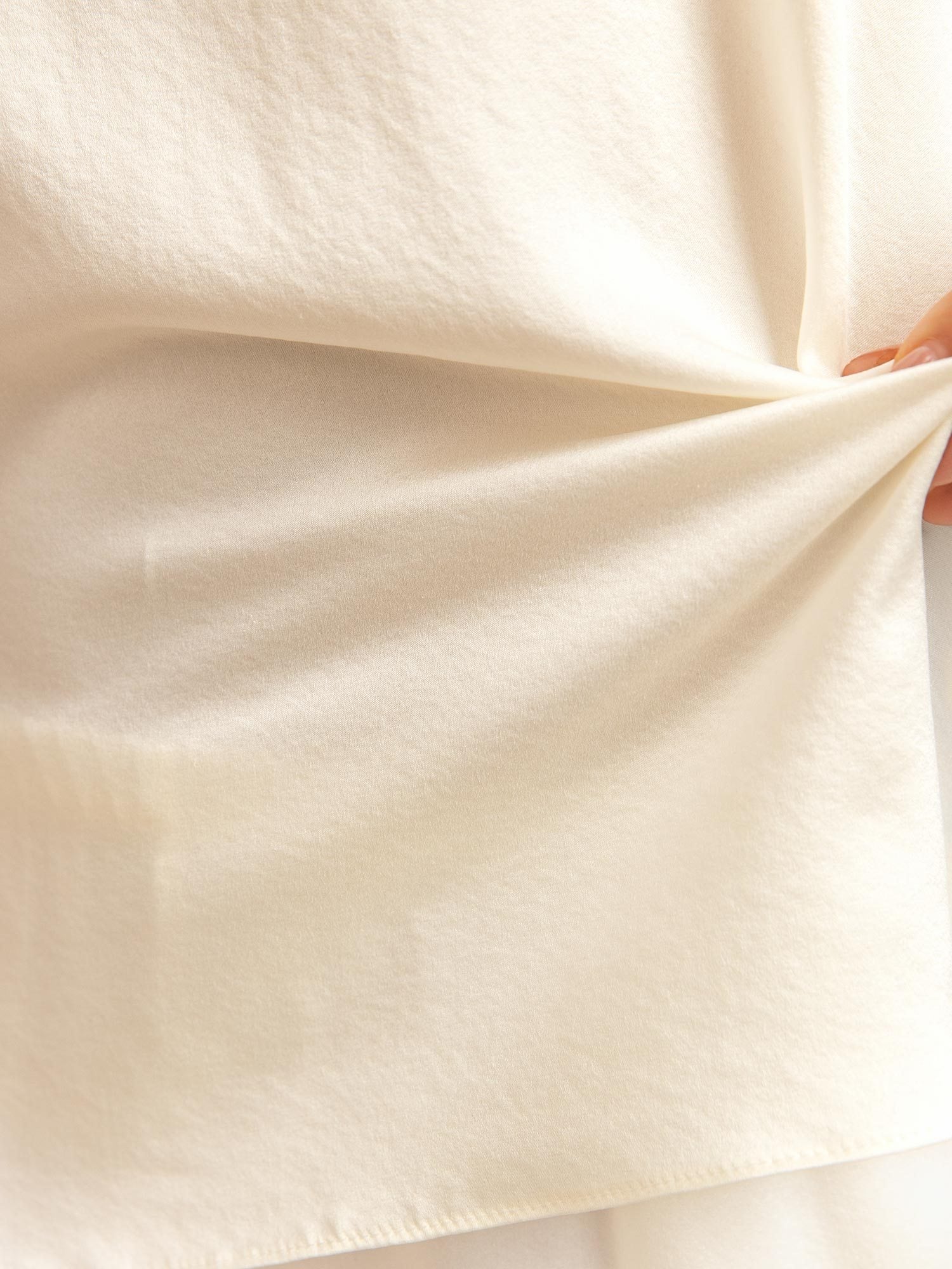 [White] SilkSilky-UK 19Momme Machine-Washable Silk Sleeveless Round Neck Camisole Set 005