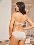 SilkSilky UK Silk Knitted Bra&Panty Set LightGray 002