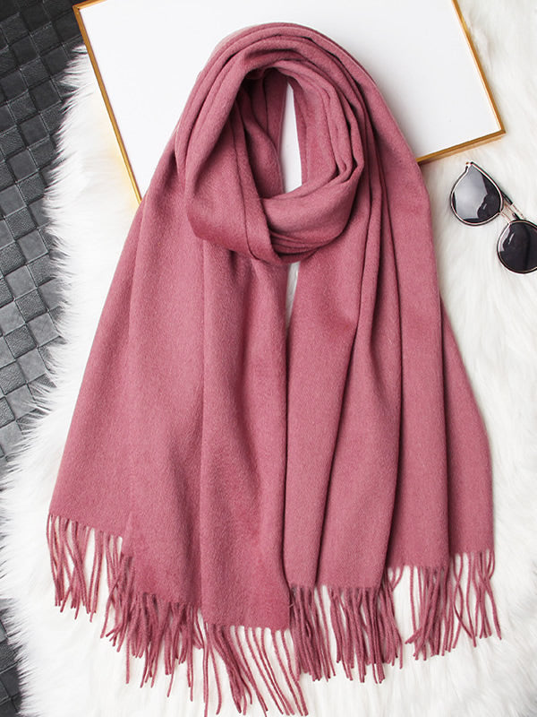 [Pale Mauve] SilkSilky-UK Wool Scarf 006