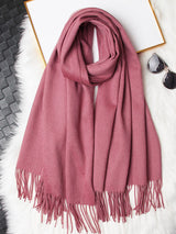 [Pale Mauve] SilkSilky-UK Wool Scarf 006