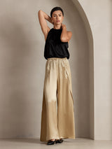 [Champagne] SilkSilky-UK 19Momme Silk Split Women's Pants 011