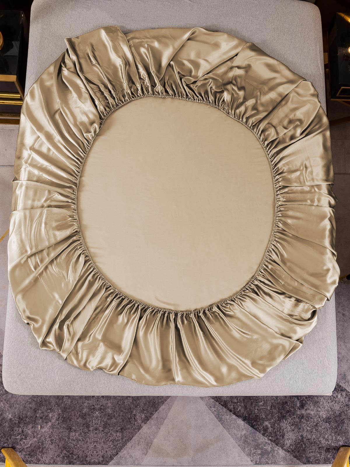 [Beige] SilkSilky-UK 22Momme Pure Silk Sheet 003