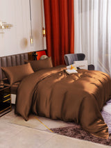 [Coffee] SilkSilky-UK 19Momme Pure Silk Bedding Set 005