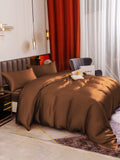 SilkSilky UK 19Momme Pure Silk Bedding Set Coffee 004