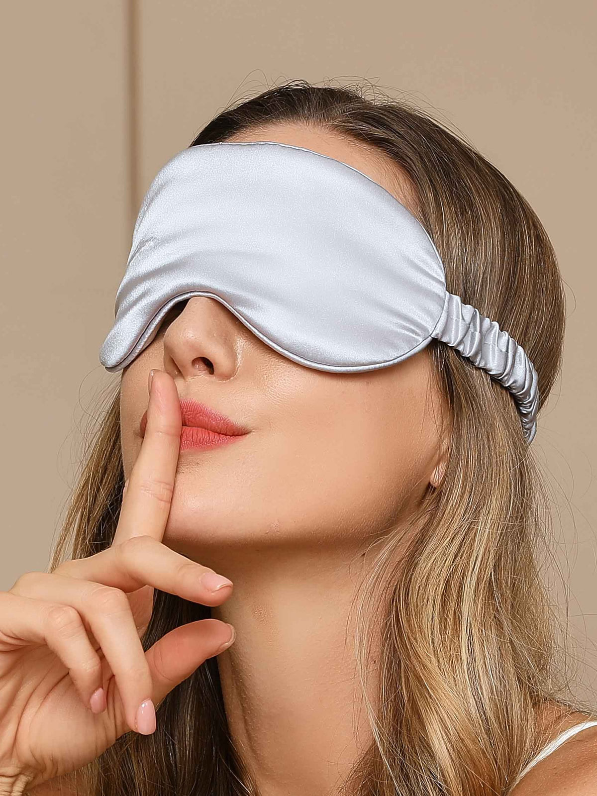 SilkSilky-UK 19Momme Pure Silk Eye Mask Silver 001