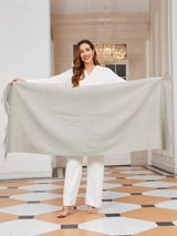 [Light Gray] SilkSilky-UK Wool Scarf 004