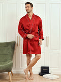 SilkSilky-UK-Pure-Silk-3/4-Sleeve-Mens-Robe-Wine-003