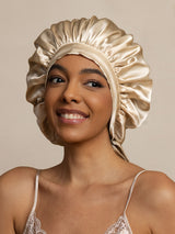 [Beige] SilkSilky-UK Sleep Cap 003
