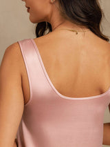 [Peach Skin] SilkSilky-UK 19Momme Machine-Washable Silk Sleeveless Scoop Neck Women's Pyjamas 004