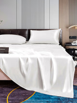 [White] SilkSilky-UK 22Momme Pure Silk Bedding Set 006,