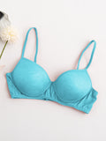 SilkSilky UK Silk Knitted Bra Blue 005