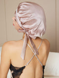 SilkSilky UK Pure Silk Sleep Cap PaleMauve 003