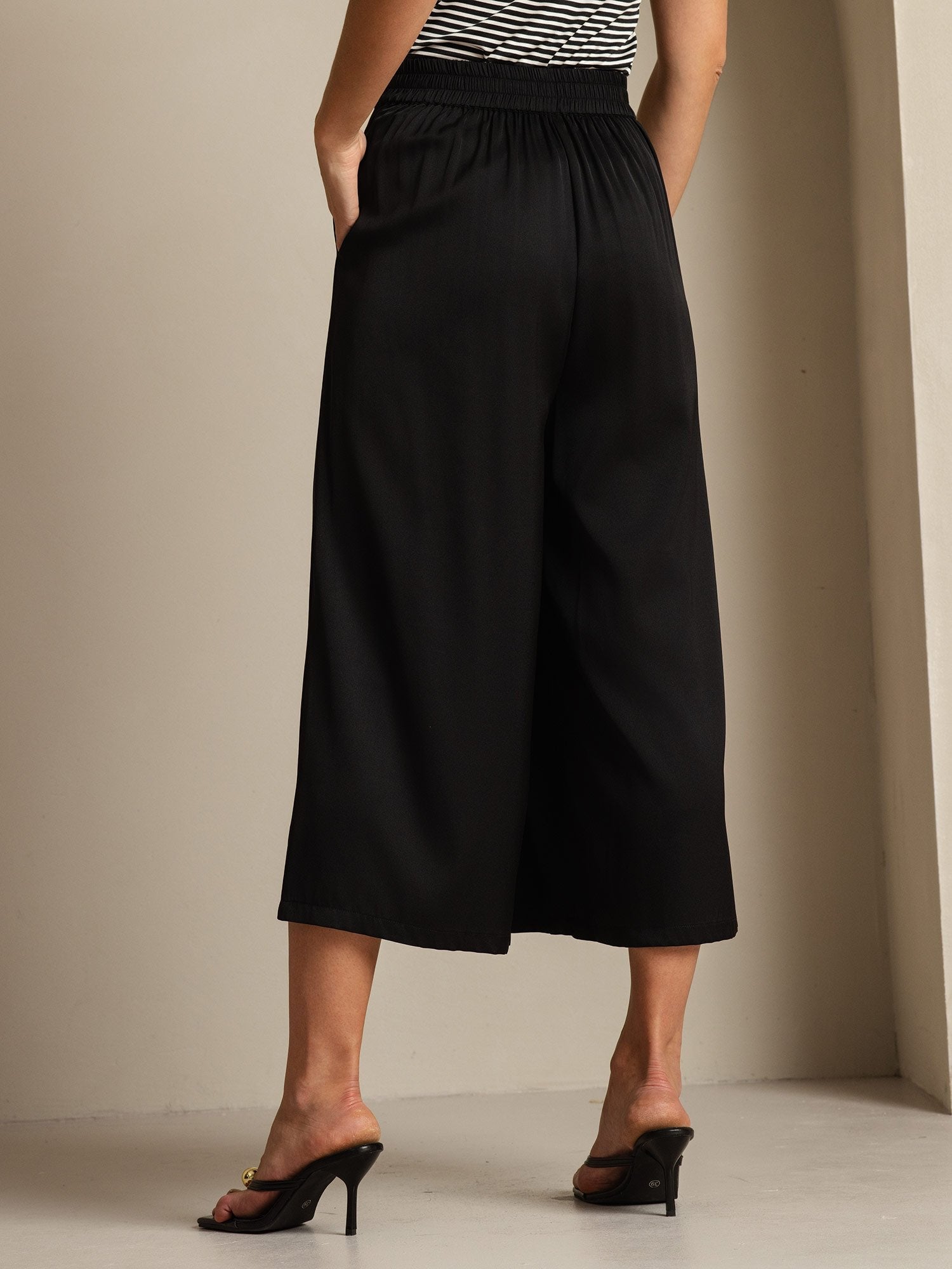 [Black] SilkSilky-UK 19Momme Silk Womens Pants 002