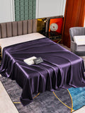 SilkSilky UK 25Momme Pure Silk Sheet DeepPurple 001