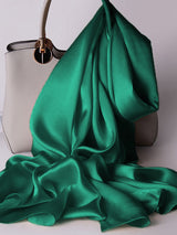 [Dark Green] SilkSilky-UK Scarf 004