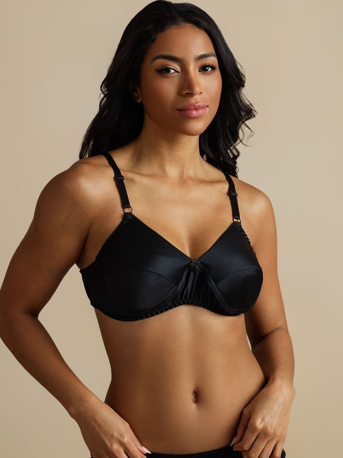 [Black] SilkSilky-UK Pure Silk Bra 006,