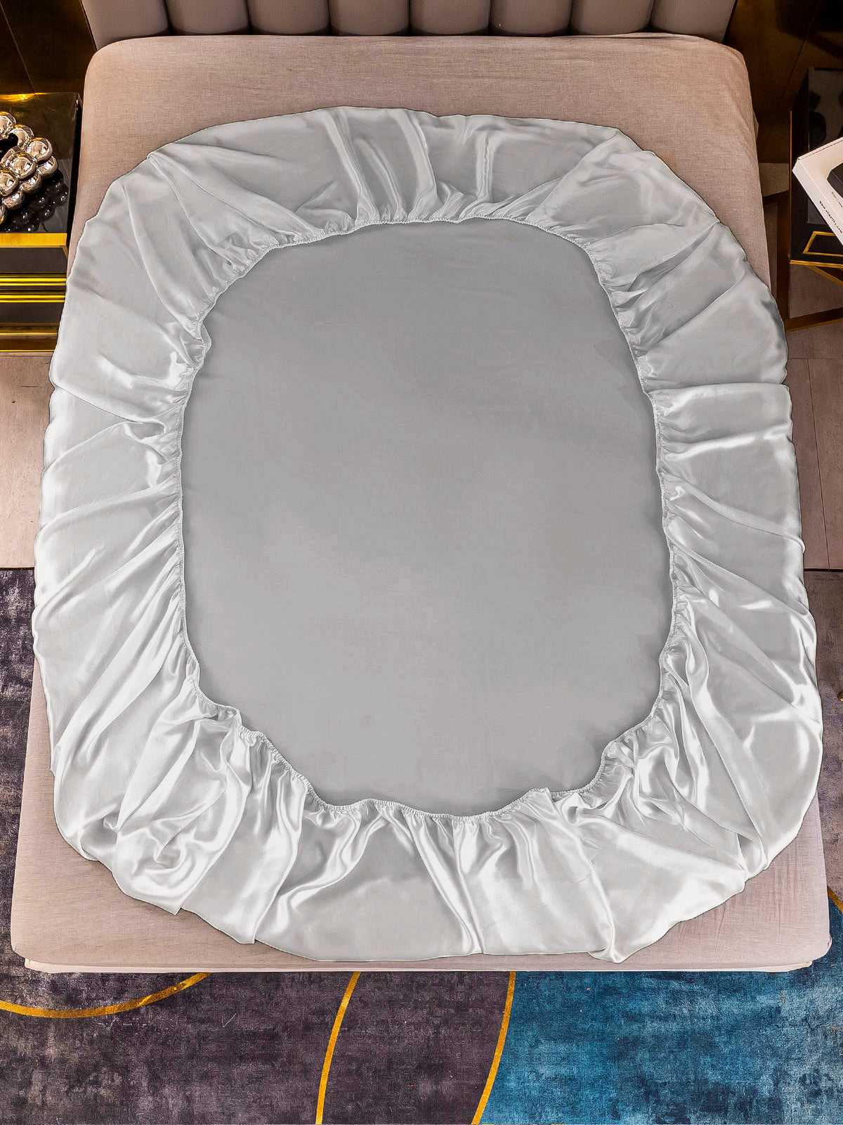 [Silver] SilkSilky-UK 25Momme Pure Silk Bedding Set 003