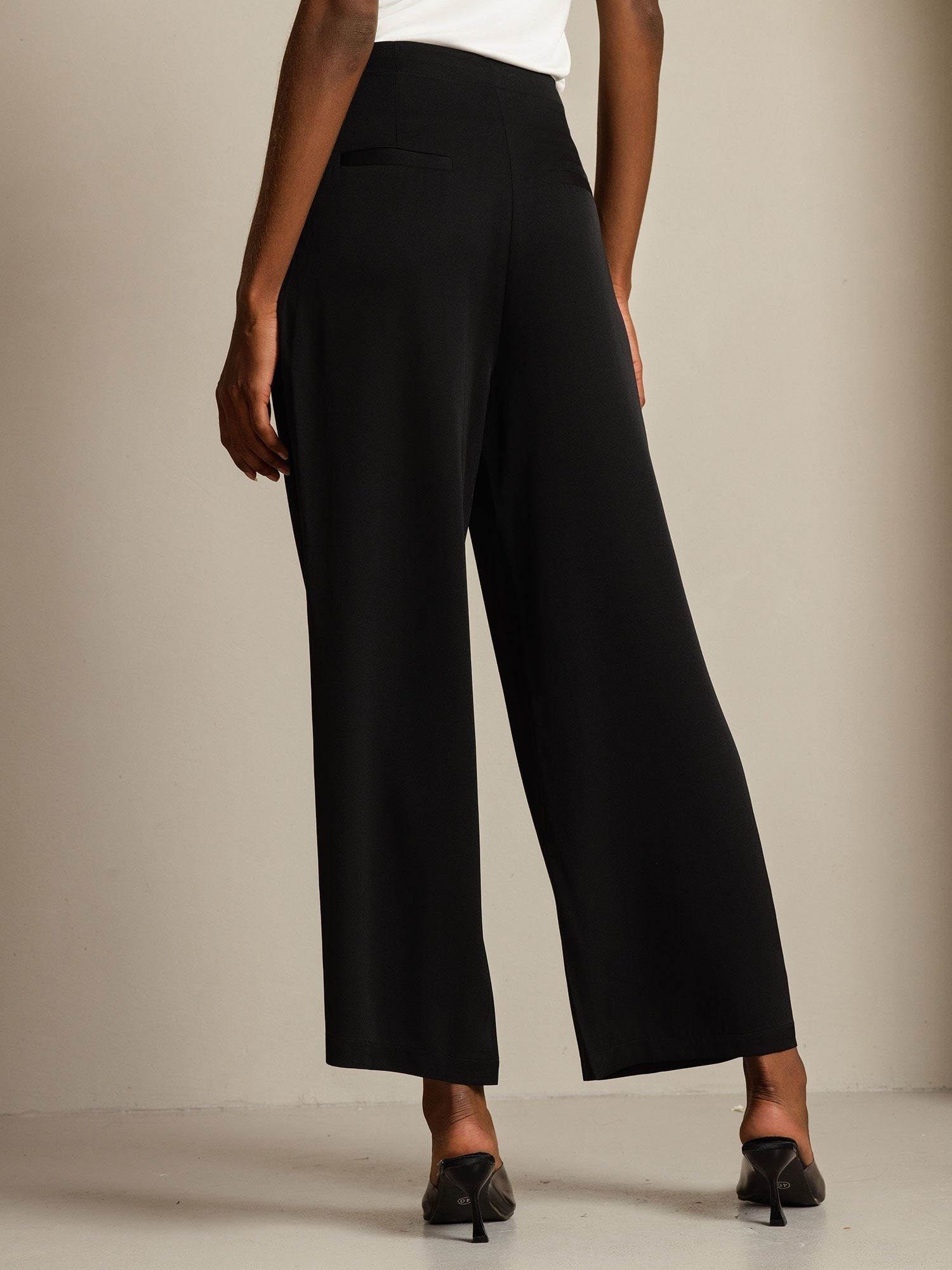 [Black] SilkSilky-UK 19Momme Silk Womens Pants 002