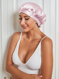 SilkSilky UK Pure Silk Sleep Cap Pink 005