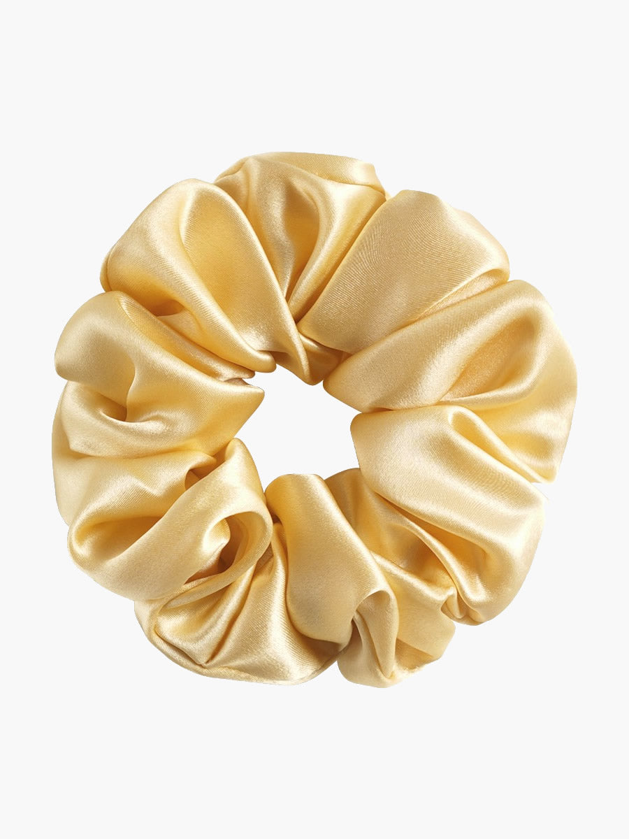 SilkSilky-UK 19Momme Pure Silk Scrunchie Champagne 003