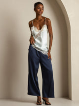 [Light Blue] SilkSilky-UK Spaghetti Strap V Neck Camisole 010