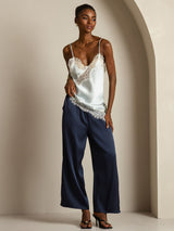 [Light Blue] SilkSilky-UK Spaghetti Strap V Neck Camisole 010