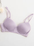 SilkSilky UK Silk Knitted Bra Lavender 005