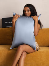 [Grayish Blue] SilkSilky-UK 22Momme Pure Silk Pillowcase 004