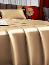 [Beige] SilkSilky-UK 22Momme Pure Silk Bedding Set 003,