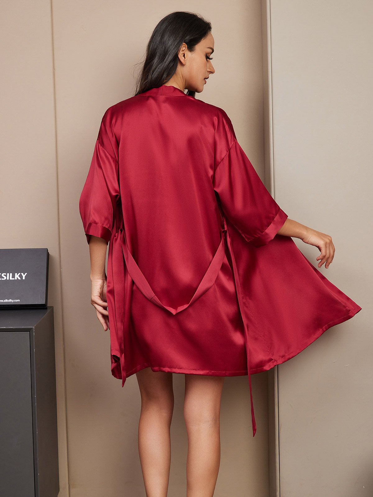 [Wine] SilkSilky-UK Pure Silk Womens Pajamas 002