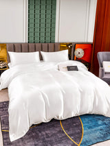 [White] SilkSilky-UK 25Momme Bed Linen Set 005