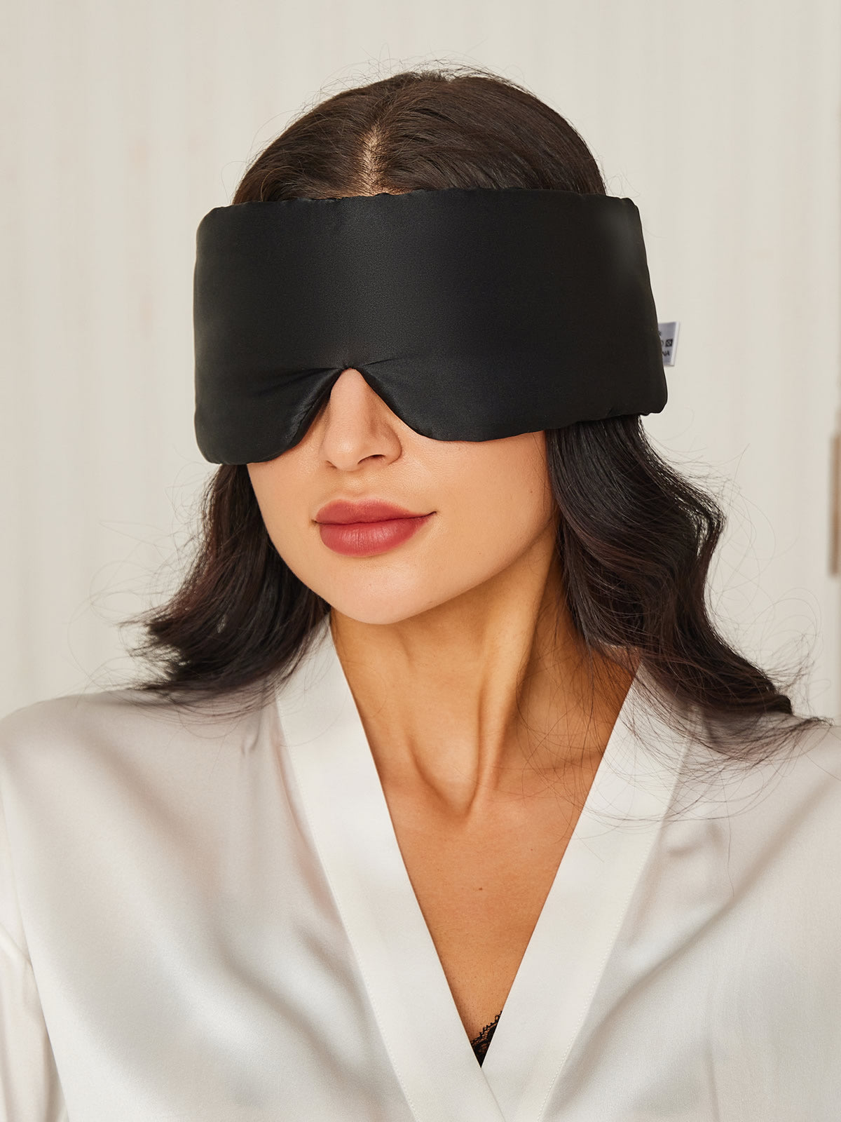[Black] SilkSilky-UK 19Momme Pure Silk Eye Mask 001