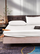 [White] SilkSilky-UK 22Momme Bed Linen Set 006