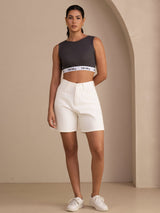 [Gray] SilkSilky-UK Sleeveless Crew Neck Camisole 006